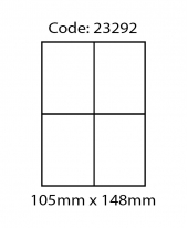 ABBA 23292 Laser Label [105mm x 148mm]